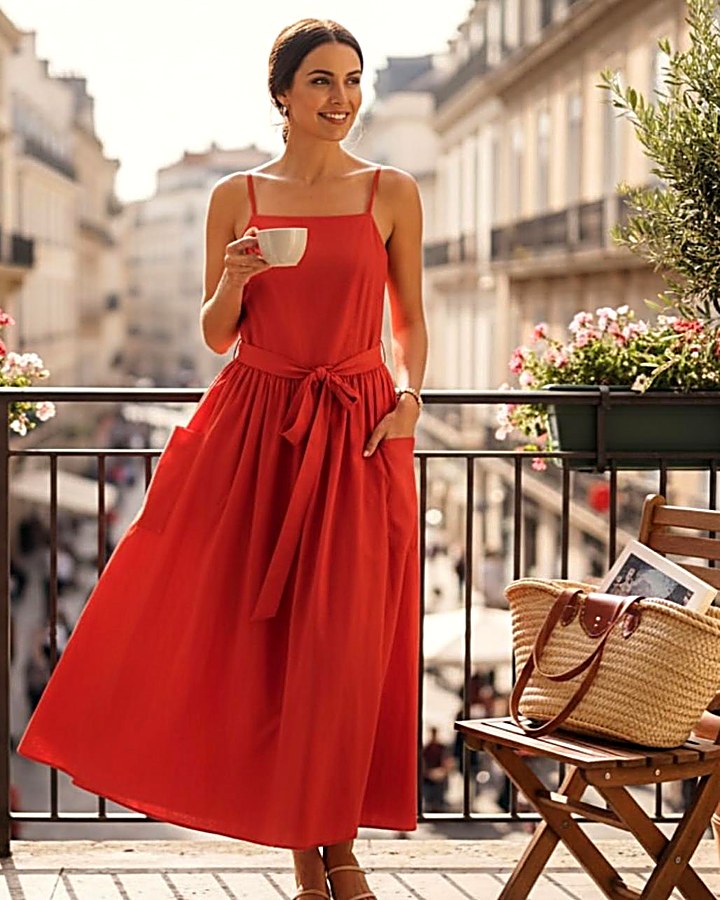 GIOIA Archivio · Sophia Dress Coral