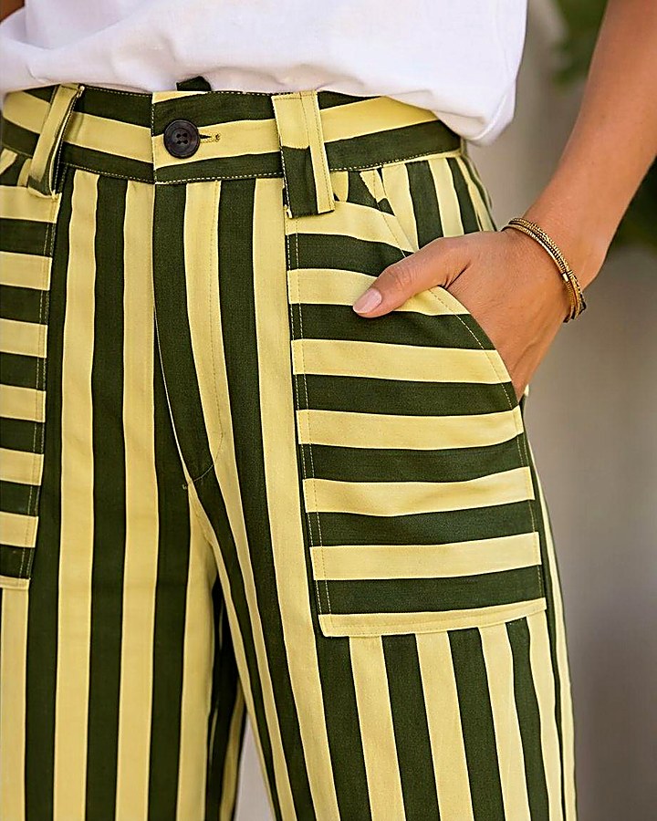 GIOIA Archivio · Striped Pants Verde