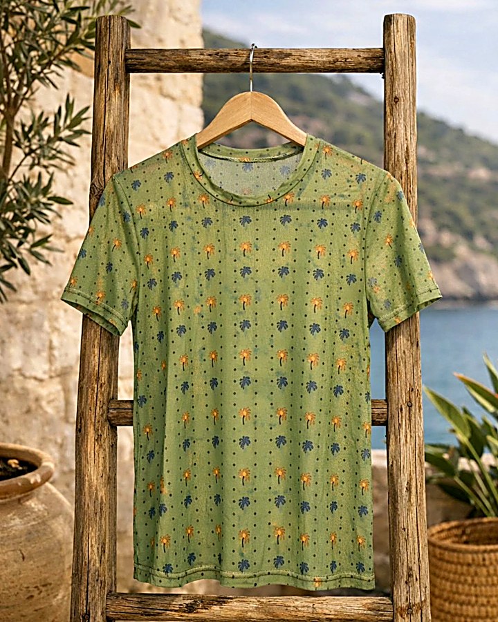 GIOIA Archivio · Palms Mesh Top Verde