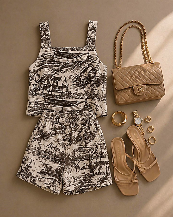 GIOIA Archivio · Palmas de Cataca Short & Top Set Cafe