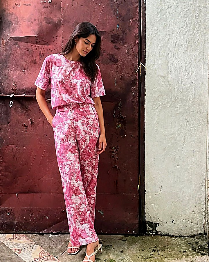GIOIA Archivio · Foresta Pants & Mesh Top Set Vino