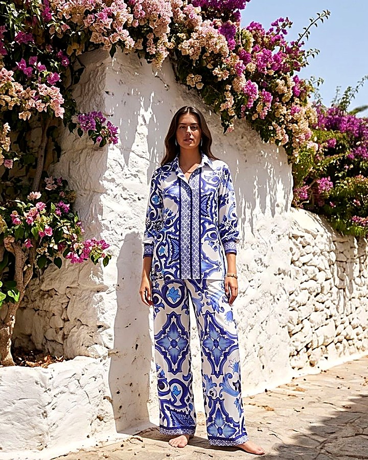 GIOIA Archivio · Isabella Pants & Top Set Azul