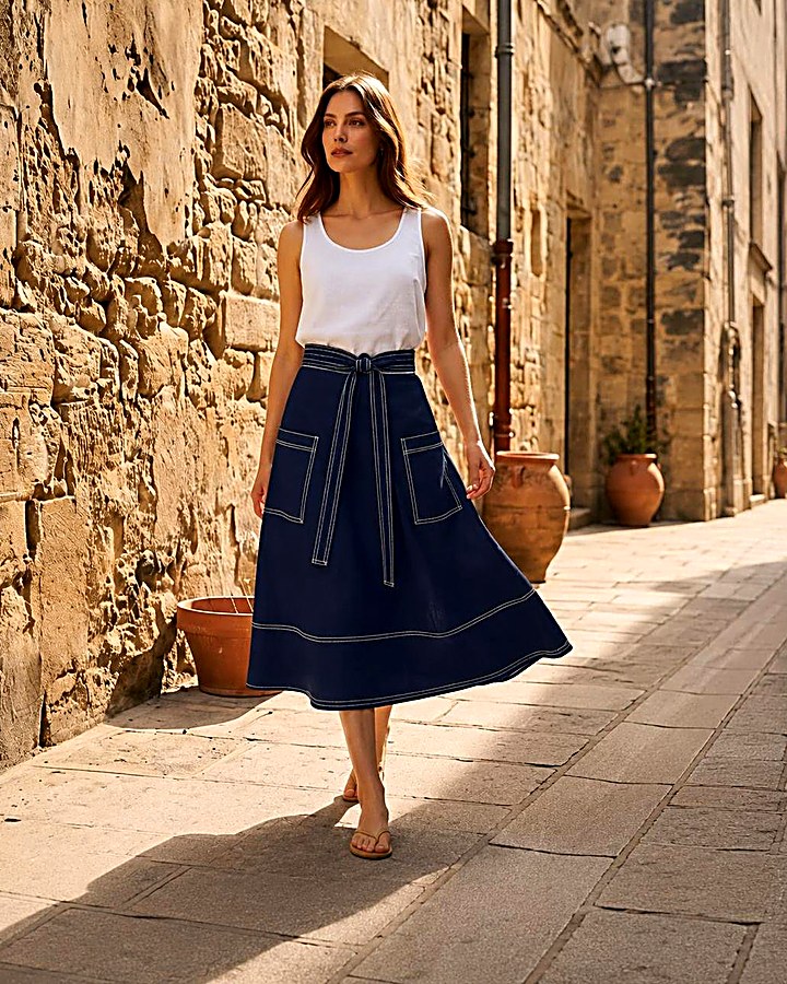 GIOIA Archivio · Odina Skirt Azul