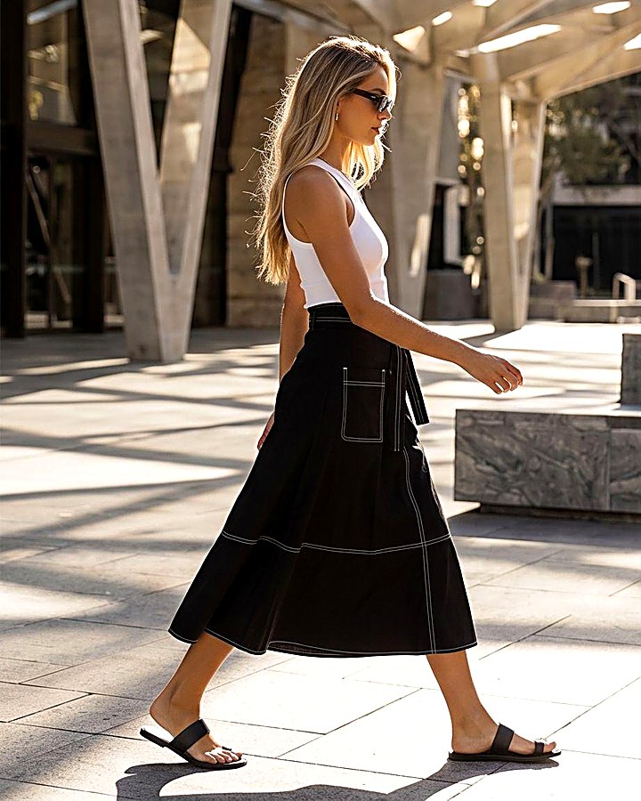 GIOIA Archivio · Odina Skirt Negro