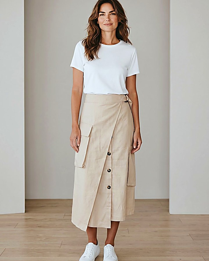 GIOIA Archivio · Cargo Skirt Ivory